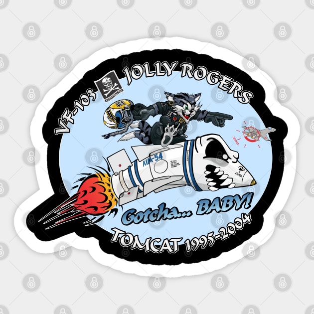 VF-103 Jolly Rogers Nose Art Sticker by MBK